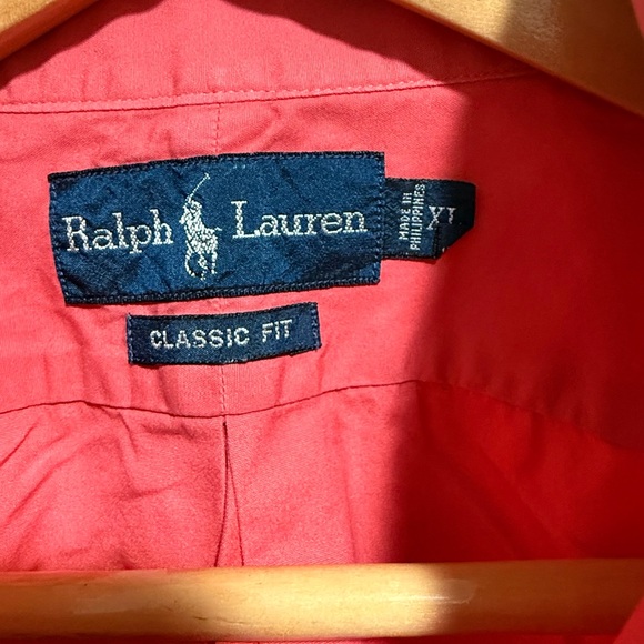 Ralph Lauren Men's Coral Button Down Shirt - Picture 2 of 2